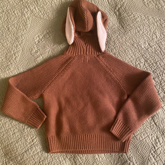Tea Collection Brown Rabbit Ear sweater - Picture 2 of 3